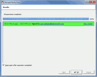 Successful decryption