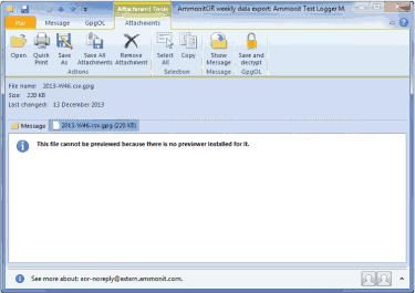 Decrypting files sent by email