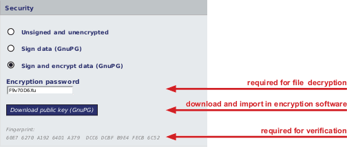 Downloading the public key