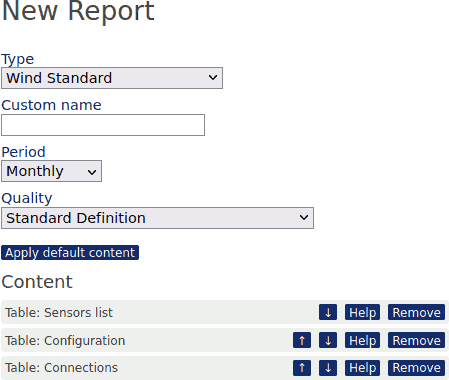 Creating a new report