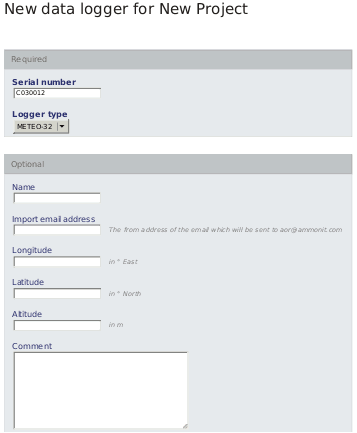 Adding a new Meteo-32 data logger