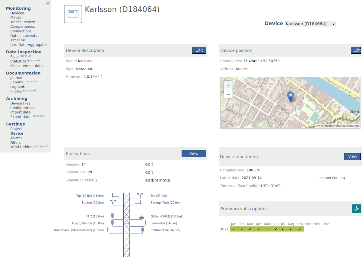 Logger details for Meteo-40