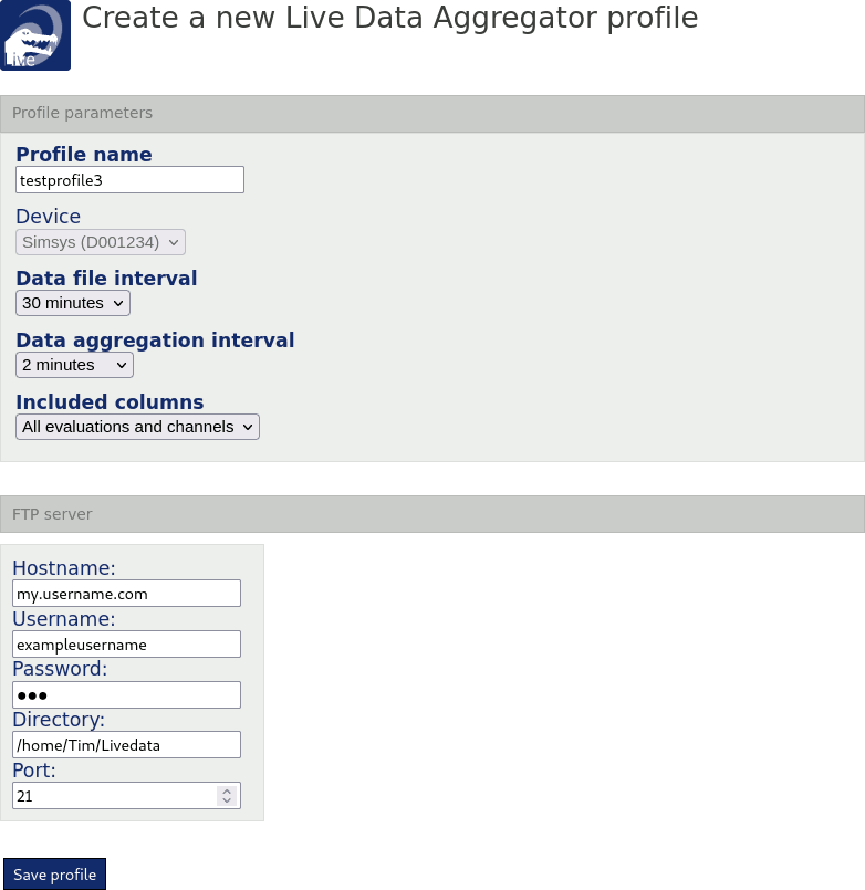 LiveDataAggregator profile