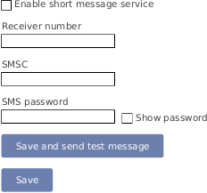 Settings for Short Message Service