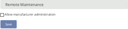 Allow manufacturer administration
