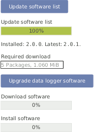 Screenshot of System Upgrade