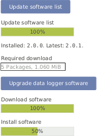Screenshot of System Upgrade