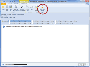 Screenshot of the GgpOL add-in in Microsoft Outlook™