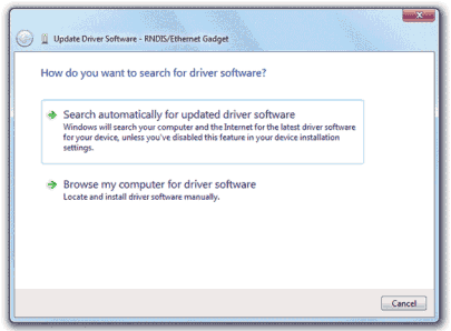 Screenshot of Windows Driver Update