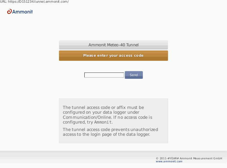 Entering the Tunnel Access Code