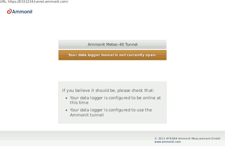 Screenshot of Communication via Ammonit Tunnel (closed tunnel)