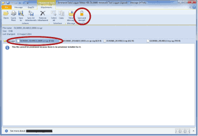 Screenshot of verifying signed files in GpgOL