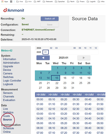Data Logger Meteo-42: 1-second data
